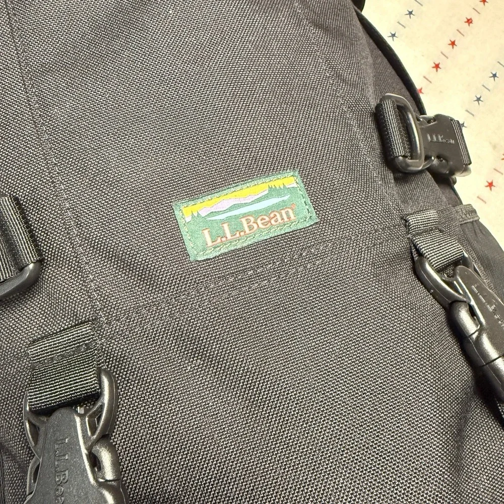 LL Bean Bigelow Cordura Backpack Black Nylon Day Hiking Mountain Classic H2O
